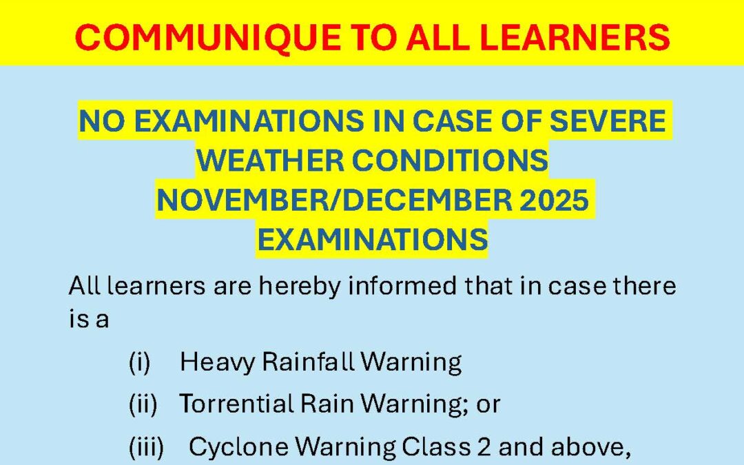 Communique Bad Weather