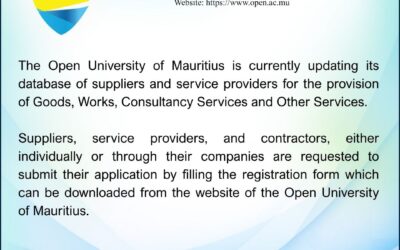 Registration of Suppliers