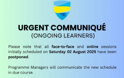 Cancellation of face-to-face/online sessions scheduled on 2nd August 2025